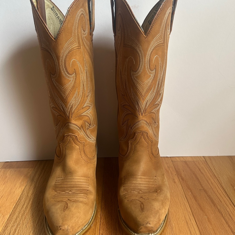 Durango Vintage Tan Leather Boots, Size 6.5